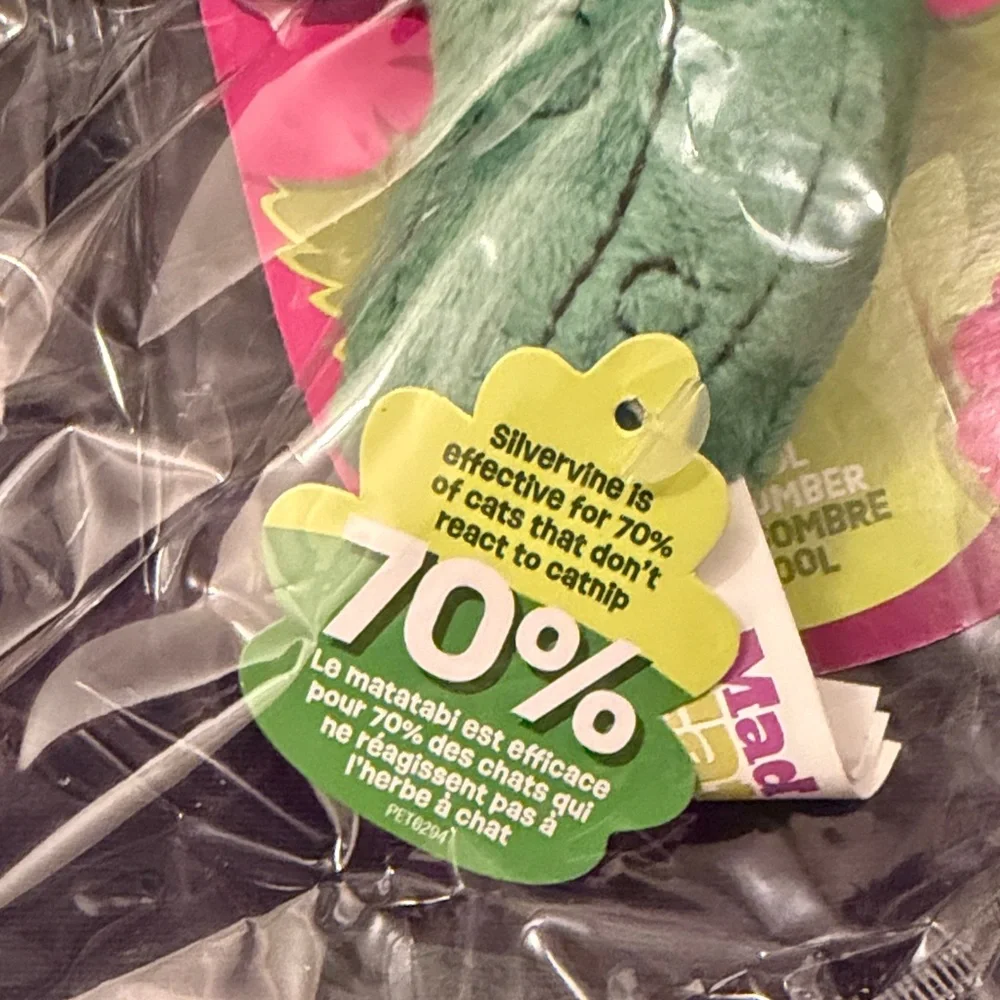 Green Catnip Toy with Sunglasses